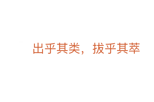 出乎其類，拔乎其萃